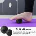 Massage Ball Set - 2 Pieces for Self-Massage | Yoga & Trigger Point Therapy - Fascia Relief (Black) - Buy Online on GoSupps.com