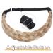 Silk-Co Women s 5-Strand Blonde Braided Headband | Vintage Elastic Hair Band for Weddings | Hair Tie & Extensions | 3.8cm Wide Blonde & Honey Blonde - Buy Online on GoSupps.com