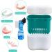Keedolla Denture Case with Strainer Basket Dental Retainer Container Case Denture Storage Cleaner Box for Travel and Daily Use - Lake Green - Buy Online on GoSupps.com