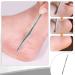 Stainless Steel Hornhaut Hobel Foot Scraper Set - Corn al Remover & Pedicure Tools with 10 Replacement Blades for Effective Hard Skin & Heel Care - Buy Online on GoSupps.com