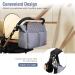 Lekebaby Large Baby Changing Bag - Stylish Nappy Bags for Mom and Dad - Travel Tote with Changing Mat - Quilted Grey - Buy Online on GoSupps.com