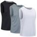 CIMIC 3 SPACK TOP TOP Men's Sport Muskelshirts Fast -dry breathable anti -active anti with reflective stripes casual fitness L 7 black gray white