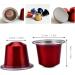 Lot de 100 capsules jetables en aluminium pour caf avec film d' tanch it autocollant dosettes r utilisables portion unique Bleu Ciel - Buy Online on GoSupps.com
