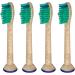 Sustainable Replacement Toothbrush Heads for PLP Simply Clean - 4 Soft Dupont Bristles - Eco-Friendly Wheat Straw Brush Heads - Buy Online on GoSupps.com