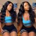 24 Inch Body Wave HD Lace Front Wig | 180 Density Pre Plucked Brazilian Human Hair | Transparent Glueless Lace Front Wig for Black Women - Buy Online on GoSupps.com