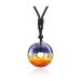 Go 7 chakra gem stone necklace donut pendant chain lucky charm healing stone trailer healing reiki energy therapy lucky stone for women men