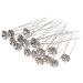 Yantu 20 Pcs Womens Bridal Hair Pins Flower Hair Pins for Wedding Crystal Hair Pins Hair Jewelry