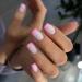 Square Fake Nails 24Pcs French False Nails Pink French Press on Nails Acrylic Stick on Nails with Nail Glue for Women Girls Nails Art