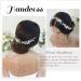 Handcess Flower Wedding Hair Vines Silver Pearls Crystal Headpieces Leaves Rhinestone Bridal Hair Accessoreies for Women and Girls - Buy Online on GoSupps.com