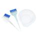 UKCOCO Kit Pinceau et Bol de Teinture Capillaire 3 Pi ces Transparent Bleu Bol M langeur pour Coloration Salon Pinceau Poils Doux Usage Professionnel et Maison