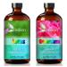Geranium Essential Oil 4 Fl Oz and Lotus Essential Oil 4 Fl Oz - ZODION Geranium & Lotus Oil for Diffuser Aromatherapy Home Fragrance Skin & Hair Care DIY Candle & Soap Making Yoga