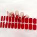 Ceboic nail foils self -adhesive 22pcs gel nail polish stripes pure color nail ticker salon quality full wraps nail sticker UV/LED lamp required Gellack wraps for fingers & toenails - red continuously red