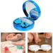 Exceart Quicksand Color Contact Lenses Case Kit - Fashionable Storage Box with Tweezers & Cleaner - Blue Vision Organizer for Lenses Care - Buy Online on GoSupps.com