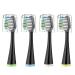 Replacement Toothbrush Heads for Water Pik Complete Care 5.0/9.0 (CC-01/WP-862)  with Covers  4 Count  Black 4 Count (Pack of 1)