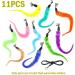 MeoHui Cat Wand Toys Refills - 10PCS Squiggly Worms and 1PC String Replacement | Assorted Teaser Refills with Bell for Indoor Cats and Kittens - Buy Online on GoSupps.com