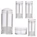 COSIDEA 4pcs White Round empty 30g / 1OZ deodorant containers Bottom Filling large twist up tubes for hair wax chapstick tube 30g/1oz Clear