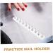 WOFASHPURET Metal Stand 1 Set Nail Art Base Press on Nail Stand Beauty Nail Display Acrylic Metal Nail Mud Creative Nail Display 19.50X2.00X0.80CM Silver - Buy Online on GoSupps.com