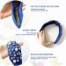 Royal Blue Knotted Pearl Headband with Rhinestone Detail - Stylish Hair Accessory for Women - Buy Online on GoSupps.com