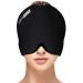 ComfiTECH Migraine Ice Head Wrap, Headache Relief Hat for Migraine Cap for Tension Puffy Eyes Migraine Relief Cap for Sinus Headache and Stress Relief Cold Compress (Medium Black) Black (Pack of 1) Medium Size