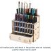 OPHIR Wooden Paint Brush Organizer with Drawer - Artist Supply Storage Rack for Marker Pens, Colored Pencils, Brushes, and Paint Tools - Buy Online on GoSupps.com