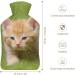 Cute Cat Hot Water Bottle with Plush Cover | Hand Warmer for Adults & Kids | 26.5x15.3cm - International Shipping - Buy Online on GoSupps.com