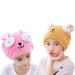 Cute microfiber towel for girls pink and yellow hair towel quick drying bath hat soft hair turban towel absorbent 2 pieces
