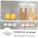 Uonlytech Egg Storage Box Bandejas Para Comida Fridge Crisper Refrigerator Hanging Egg Holder re-usable White 30.5X20X8.5cm - Buy Online on GoSupps.com