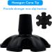 XSL Cane Tips - 34 Inch Heavy Duty Rubber Replacement, Self Standing Walking Canes with 6 Prong Rubber Foot Pad - Buy Online on GoSupps.com