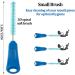 Hydration Bladder Cleaning Kit - 2 Pack 8-in-1 Brush Set for Water Bladder Maintenance - Flexible Brushes, Drying Collapsible Design - Blue - Buy Online on GoSupps.com