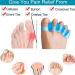 Toe Straighteners & Toe Separators - Bunion Corrector Gel Spacers for Hammer Toes | 2 Pairs - White & Blue - Buy Online on GoSupps.com