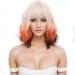 Yamel Wavy Bob Wig with Bangs Foxy Hair Colour Wig Synthetic Hair Shoulder Length Short Curly Wigs for Women Wavy Foxy Colour
