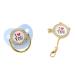 Bling Baby Pacifier Set - Healthy Safe & Stylish I Love You Design for Parties (Blue M) | International Shipping Available - Buy Online on GoSupps.com