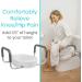 Vive Raised Toilet Seat Riser with Handles - Elderly & Handicap Grab Bar for Seniors - Easy Clean, Options for Elongated & Standard Bowls - Medical Hip Replacement Surgery Aid - Buy Online on GoSupps.com