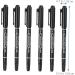 Angoily 6pcs Eyebrow Marker Pen Eyebrow Embroidery Pencil Perforation 13.9x1.8cm Black - Buy Online on GoSupps.com