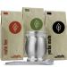Mate Tea Set Organic 3 types of mate + double-walled stainless steel mate cup + bombilla + preparation instructions (silver)