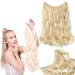 Silk-Co hair extension with rubber band adjustable Secrets hair part synthetic extensions with cord invisible corrugated extensions for women bleach 50cm 50 cm blonde blonde