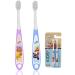 baby toothbrush soft nano toothbrush toothbrush children for 1-6 years soft toothbrush with tongue cleaner 2 pack (blue violet)