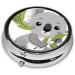 Buy Cute Koala Printed Mini Round Pill Box | 3 Compartment Travel Pill Organizer for Home & Office - Buy Online on GoSupps.com