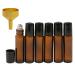 Buy 6 Pack Brown Glass Deodorant Sticks 10ml - Empty Roll-On Bottles with Roller & Mini Funnel - Eco-Friendly & Travel Size - Buy Online on GoSupps.com