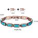 Yinox Women's Vintage Pure Copper Bracelet with 12 Magnetic Tabs - Magnetic Hardship Jewelry for Health & Style - Buy Online on GoSupps.com