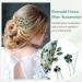 inSowni 11 Pieces Vintage Emerald Green Headpieces Party Prom Wedding Bridal Rhinestone Hair Side Combs Slides+U-shaped Hair Pins Accessories for Brides Bridesmaids Women Girls - Buy Online on GoSupps.com