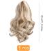 Traziewell Ombre Hair Extensions Claw on Ponytail Clip in Hair Extension Synthetic Hair Piece Pony Tail Curly Light Ash Blonde and Bleach Blonde 0919 FH000919 L - Buy Online on GoSupps.com