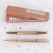 Shimmer Pearl White Cream Eyeshadow Stick and Bronze Eye Liner Pencil - 2Pcs Set | Light Gold Cream Eyeshadow Stick and White Eyeliner Pencil - Highlighter Eye Shadow Liner Crayon Duo - Pack of 1 - Buy Online on GoSupps.com