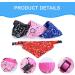 4-Piece Adjustable Dog Bandana Set - Stylish Polyester Neckerchiefs & Towels for Small & Medium Dogs & Cats | Pink Black Dark Blue Red - Buy Online on GoSupps.com
