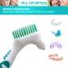 Mckkor Denture Brush 4 Pack - Double Sided Toothbrushes with Multi-Layered Bristles for Effective Denture Cleaning - Buy Online on GoSupps.com