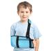Arm Sling for Kids, Medical Child Arm Sling with Waist Strap, Padded Children Arm Support Sling Shoulder Immobilizer for Broken Elbow, Wrist, Arm, Shoulder Injury, Rotator Cuff, Left or Right Arm