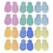 Holibanna 12 Pairs Disposable Slippers Colorful Eva Foam Nail Art Pedicure for Travel Shop Hotel (Random Color)