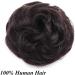Human Hair Scrunchie Real Messy Bun Updo Extensions Hair Pieces 100% Remy for Women Donut Ribbon Wrap Ponytail Extension Scrunchy Chignons Curly Wavy (#1B Natural Black) - Buy Online on GoSupps.com
