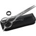 Premium hairdressing scissors with micro toothing instrument rw or Solingen with storage case (No. 9 6 inches 1 x microcovered) No. 9 6 inches 1 x microcoverted Japanese