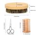 Premium Beard Care Set - Bartbrush & Beard Kamm with Wild Boar Bristles | Buy Wooden Beard Brush & Shears for Men Online - Buy Online on GoSupps.com